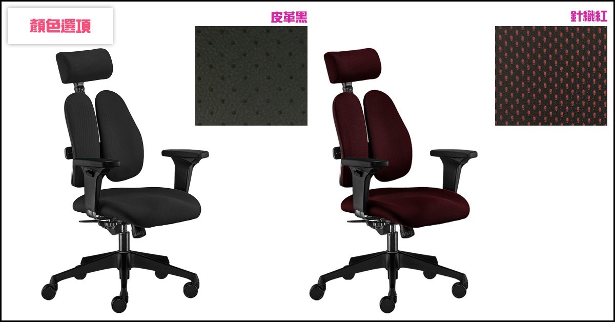 DUOREST-DR 7500G雙背椅顏色選項