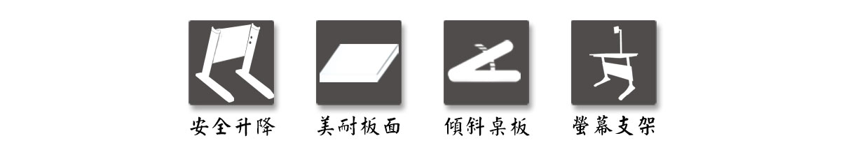 輕騎兵電腦桌四項功能說明介紹